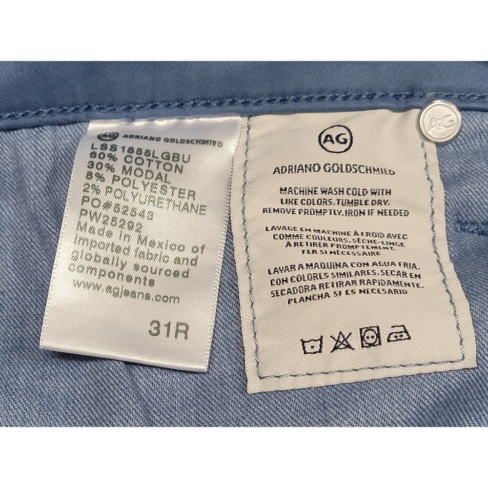 AG Adriano Goldschmied Slate Blue Prima Cigarette Ankle Pants Women's Sz 31 - Picture 7 of 9